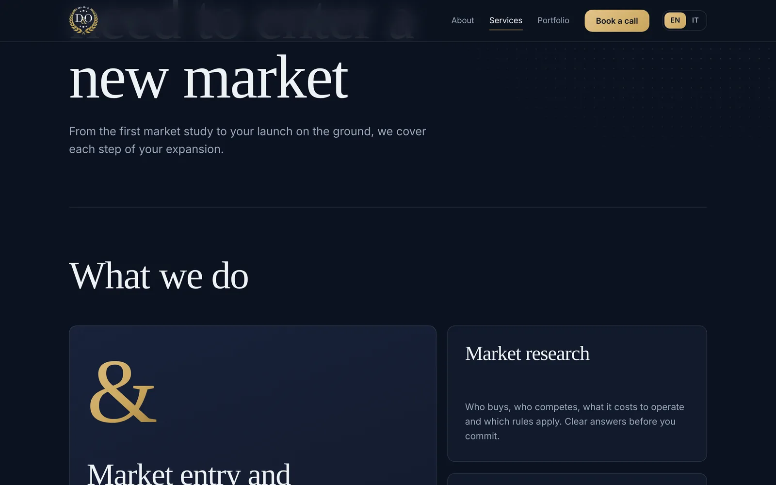Services and method